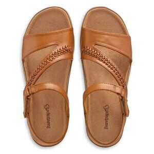 NWB Baretraps Frolick Asymmetrical Wedge Sandals Dark Caramel Size 8
